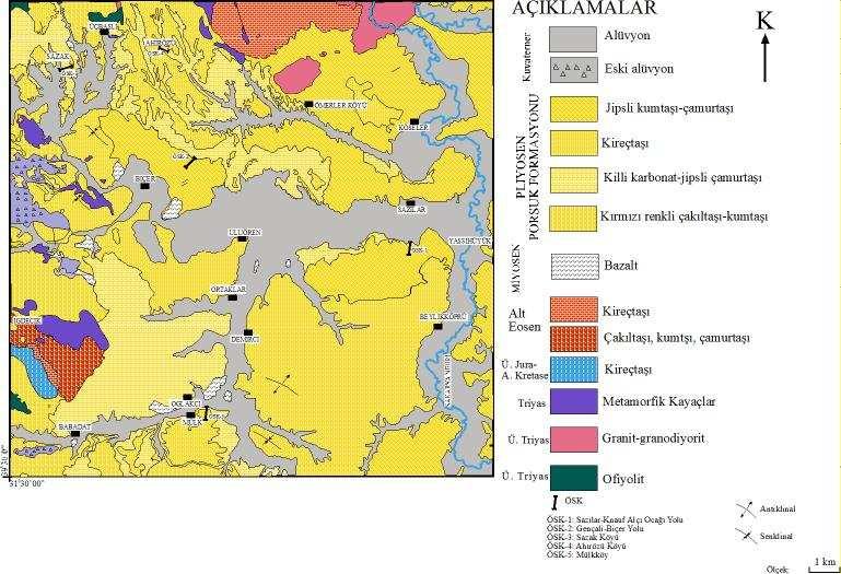 10 Şekil 2.1. Çalışma Alanının 1/100.