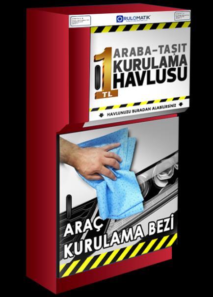 yıkama noktalarına kurularak araç/taşıt sahipleri otomatik satış makinemize atacağı 1(bir) lira karşılığında Tek Kullanımlık Mikro