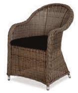 KEIRA KOLÇAKLI SANDALYE Doğal Rattan 1159972 60x65x86 cm