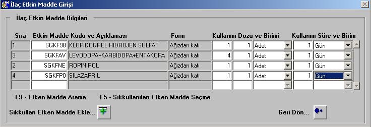 5) Açıklama satırına hasta ile ilgili yazılması gereken açıklayıcı bilgiler yazılır. Resim 5.