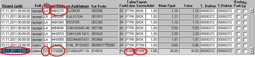 17: Hasta Taleplerini Birleştirme Ekranı 13- Hizmet Ekle: Bu menü ile hastaya verilen hizmetler,