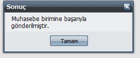 Döner Sermaye Katkı Payı alan personel sisteme girilip Toplu Kaydet butonuna basıldıktan sonra Muhasebe Birimine Gönder Butonuna basılacaktır.