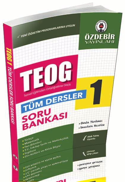 teog-1 ve teog-2 soru bankaları 8.Sınıf 19.5 x 27.5 cm 80 gr. I.