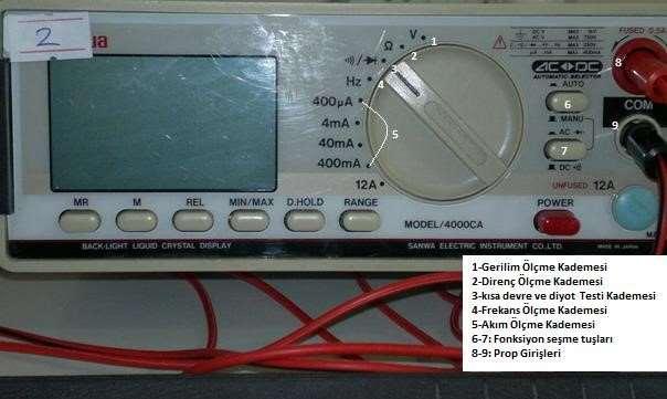 AVOMETRE VE MULTİMETRE Akım, gerilim ve direnç ölçümü aynı ölçü aleti tarafından yapılabiliyorsa, bu ölçü aletine AVOmetre