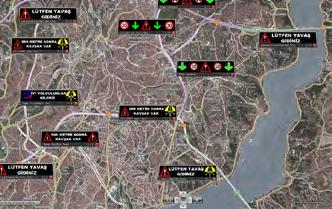 Ayrıca, bu sistem kullanılarak farklı bölgelerdeki mevcut trafik