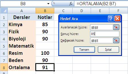 Hedef Ara Fonksiyonu BİLGİSAYAR TEMELLERİ VE PROGRAMLAMAYA