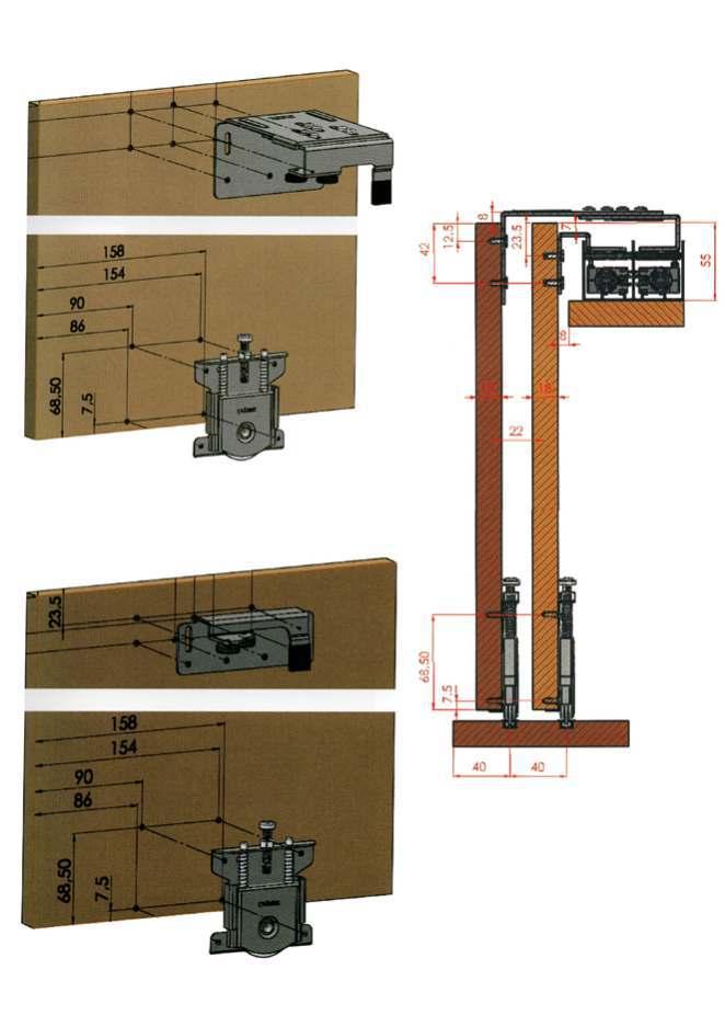 MEKANİZMA GUPLAI PKM 1000 PKM 1000 Ayarlı Sürgü Kapak Mekan zması 86 126 166 12,5 180 147 131 115 27 Bu sürgü s stemlerde alüm nyum profil