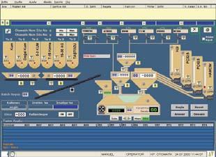 The operator is able to enter as many recipes as desired,enter all customer and truck information into the system where production information is stored for one year.