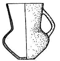 Culfa nekropolünden bulunmuş ağzının kenarı çizme hatla süslenmiş kadeh (tab. 4: 13) desenleme yöntemine göre Boyehmed kadehi (tab.