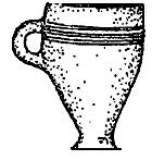 Birinci tipe vazolar: Bu tip vazolar tek ayaklı, konik gövdeli yapılmıştır (tab. 5: 1-4, 6, 8).