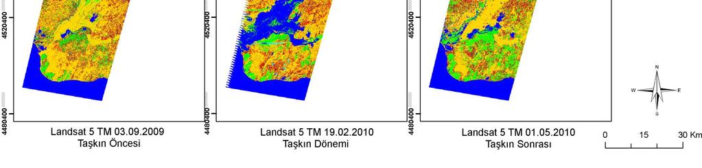 grupları temsil eden kontrol bölgeleri kullanılarak spektral ayırt edilebilirlik belirlenir.