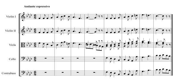 Örnek:2 Okul ve Profesyonel olmayan orkestralara da, viyolalar yetersiz kalabilir ve sayıları diğer yaylı çalgıları dengelemeye yetmez.