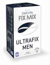 Erkeklere Özel Destek ULTRAFIX MEN Vücudun günlük Omega 3-9, vitamin (A, D, E), mineral, eser element ihtiyaçlarını karşılamak ve erkeklere özel destek sağlamak amacıyla günlük beslenmeye takviye