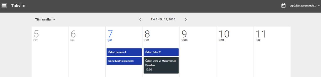 Ödev öğrenci tarafı Öğrenciler Google Classroom