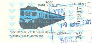 Resim 5.3: 3177 ve 3179 model banliyö biletleri GidiĢ biletleri; biletin satıldığı gün, gidiģ-dönüģ biletlerinin dönüģ kısımları ise biletin satıldığı gün son trene kadar (son tren dâhil) geçerlidir.