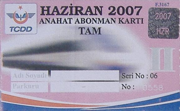 Resim 5.7: Ana hat abonman kartı (2.