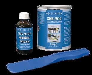 WEICON GMK 2410 Polisitren köpüğü, Polietilen, Polipropilen, PVC yumuşak köpük ve PVC suni deri gibi malzemeler için uygun değildir.