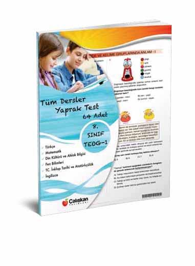 8. Sınıf MİKRO PEKİŞTİRME VE ÖDEV BASAMAĞI TEOG ve TEOG Tüm Dersler Yaprak Test Yeni Ürün TEOG ve TEOG Tüm Dersler Yaprak Testlerimiz ile öğrencilerin hiçbir kazanımı atlamadan tüm dersler ile ilgili