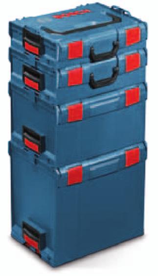 Her L-BOXX 25 kg'ye kadar yük taşıyabilir ve içeriği ihtiyaca göre düzenlenebilir.