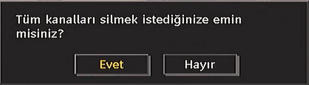 program numaralarını ve programlara verilen isimleri görürsünüz. Programların konumlarını ve/veya program isimlerini kabul etmezseniz, bunları Programlama tablosundan değiştirebilirsiniz.