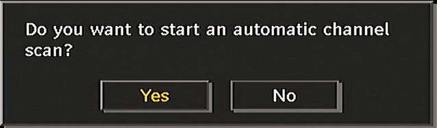 Press OK button on the remote control to continue and the following message will be displayed on the screen: To start installation process, select Yes, to cancel select No.