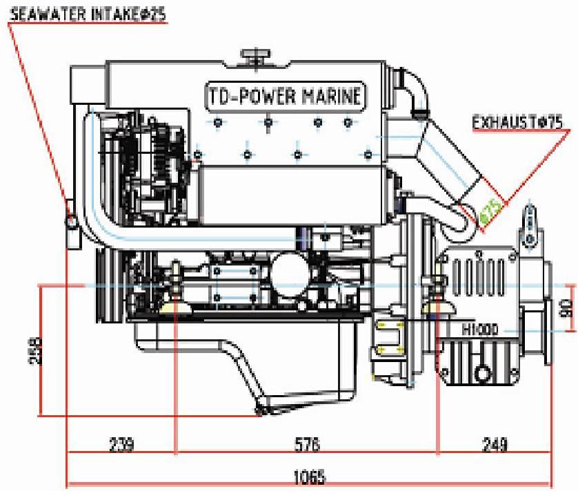 85 HP DİZEL MARİN MOTOR Bowman tipi tutya korumalı