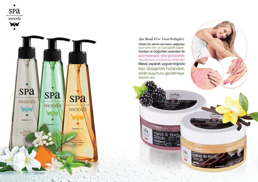 SPA MOODS ile yaza tazelenerek girin! Vanilya ve böğürtlenin inanılmaz gücü vücudunu sarsın! SPA MOODS Duş Jelleri 50 ml.