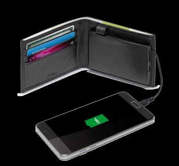 bölmeleri %100 gerçek deri 2500mAh high capacity battery Integrated Micro-USB cable As thin as a regular wallet Credit card and money sections