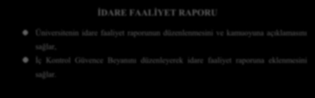 bakımından mevzuatla verilen görev, yetki ve sorumluluklarını da göz önünde bulundurarak ve gerekli önlemleri alarak yerine getirilmesini sağlar, Üniversitede yürütülen mali karar ve iģlemlerin ön