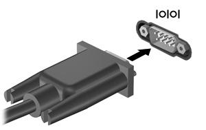 Seri aygıt kullanma (yalnızca belirli modellerde) Belirli bilgisayar modellerinde, seri modem, fare veya yazıcı gibi isteğe bağlı aygıtları bağlayan bir seri bağlantı noktası bulunur.