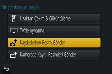 Wi-Fi Görüntüler gönderme Görüntüleri gönderirken önce [Yeni Bağlantı] öğesini ve sonra görüntüleri gönderme yöntemini seçin.