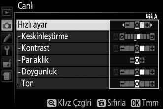 Kaydet/düzenle yi vurgulayın ve 2 düğmesine basın. G düğmesi 3 Bir Picture Control seçin.