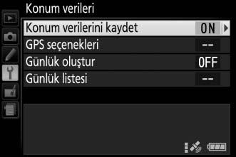 4 Uydu sinyal gücünü kontrol edin. R düğmesine basın ve bilgi ekranında uydu sinyal gücünü kontrol edin. 5 Resim çekin.