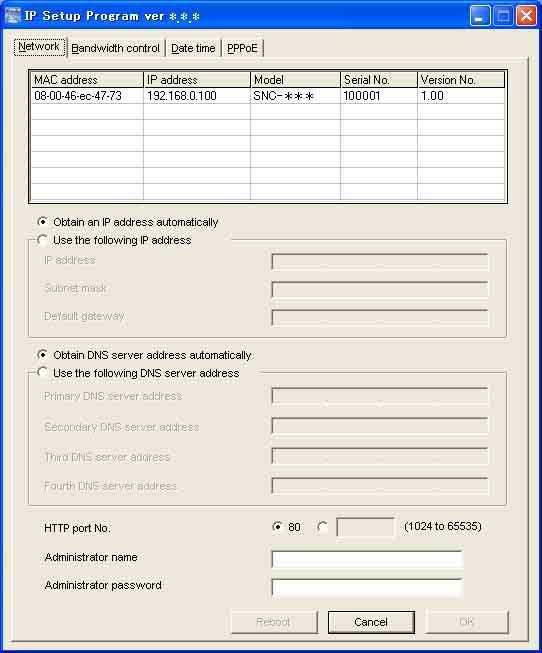 7 IP adresini belirleyin. IP adresini bir DHCP sunucusundan otomatik olarak almak için: Obtain an IP address automatically i seçin. 9 HTTP port numarasını ayarlayın.