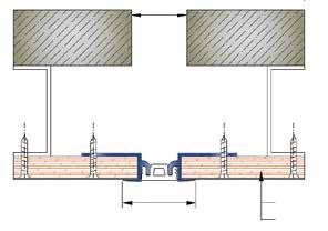 A dilatation profile with smooth insert which is used for the applications for drywall ceiling and partition wall ceiling.