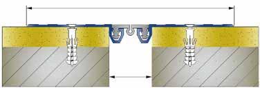 Anodised wall and ceiling dilatation profile for over plaster or concrete.