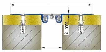 Açıklık : 35 mm Width: 35 mm Derinlik : 15 mm Depth: 15 mm AR171-035 ve AR300-035 ile tam uyumlu Wall and ceiling dilatation profile which is fully compatible with AR171-035 and AR300-035 Hareket