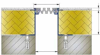 Width: 50 mm Yükseklik : 17 mm Height: 17 mm AR301 serisi zemin dilatasyon profilleri ile tam uyumlu Compatible with AR301 series Hareket Kapasitesi: ± 10mm Movement Capacity:± 10mm AR209-050