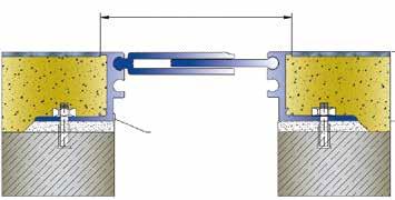 Resistant to 1,5 tones vehicle load This load resistant is acceptable for 100mm gap. Haraket Kapasitesi: ± 14mm Movement Capacity: ± 14mm Kaplama altı zemin dilatasyon profili.