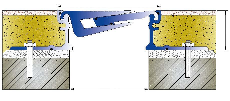 Profile Length: 4mt Steel pin hole AR734-100 CORNER DETAIL Endüstriyel zeminler, alışveriş merkezleri, fabrikalar, depolar gibi trafik veya yoğun yaya trafiğine maruz yerlerde kullanılır.