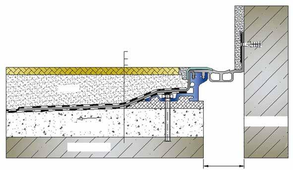 5 cm Su Yalıtımlı Zemin Dilatasyon Profilleri 5 cm Watertight Expansion Joint Profiles For Floor AR600-050 K1 Islak Hacimler Köşe Dilatasyon Detayı AR600-050 K1 Corner Dilatation Detail for wet areas