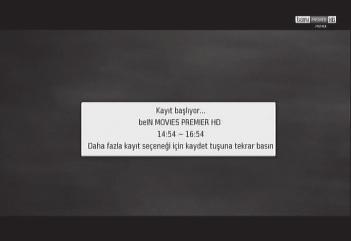 Daha önceden formatlamış olduğunuz başka bir harici sabit diskinizi kayıt amaçlı kullanmak için MENÜ- Ayarlar-Harici Sabit Disk Sürücü Ayalarına gidin ve Video Kaydedici için HDD seçin seçeneğini