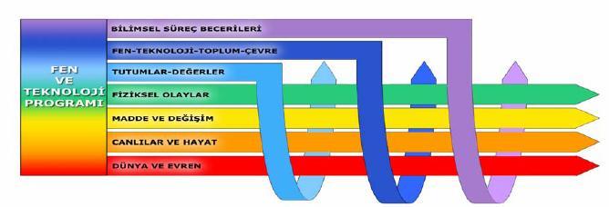 Fen ve Teknoloji Öğretim Programının Temel Yapısı Canlılar ve Hayat Madde ve Değişim Fiziksel Olaylar Dünya ve Evren Konu içeriğine yönelik öğrenme alanları