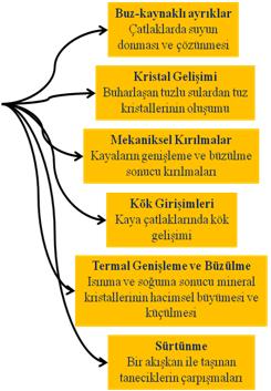 neden lurlar, Kimyasal ve mineraljik yapıda herhangi bir değişme yapmazlar, Ana materyalin yalnız şekil ve büyüklüğünü