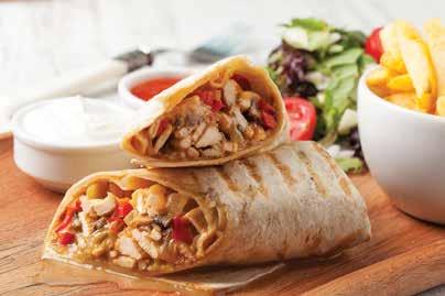 Wrapped in Tortilla Served with BBQ and Dips Sauce 24,50 Etli Quesadilla / Beef Quesadilla Tortilla Ekmeği,