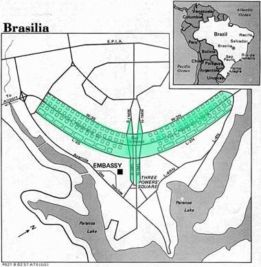 Haç Şekline Göre Kurulan Şehir Brezilya nın başkenti Brasilia, haç şekline göre inşa edilmiştir (Coğrafi