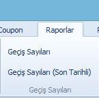 3.2. Geçiş Sayıları Belirlenen tarih-saat aralığında Geçiş Kontrol Cihazlarından kimlerin kaç defa geçtiğine dair rapor alınan bölümdür. 3.2.1.