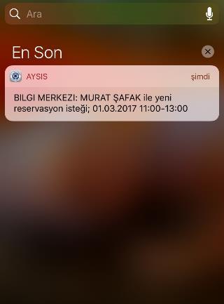 Davet gönderimi ve rezervasyon durum/bilgi değişiklik