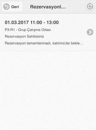 Davet İşlemleri: rezervasyon sahibi tarafından belirlenen