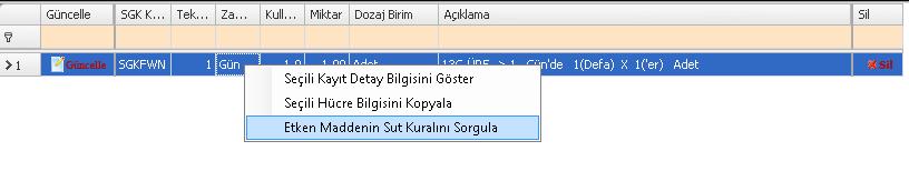 Sorgula butonu ile sorgulama yapabilirsiniz. Resim 63.